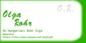 olga rohr business card